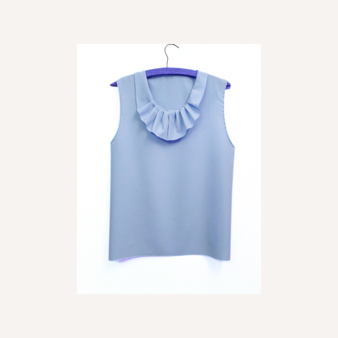 Light Blue Silk Top