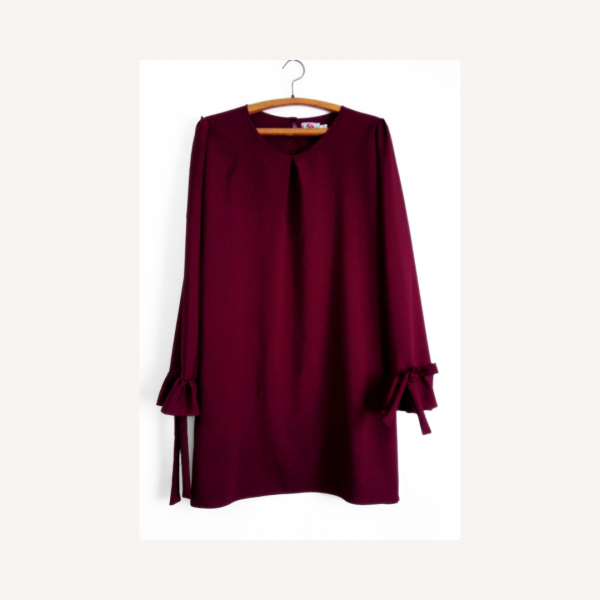 Burgundy Silk Blouse