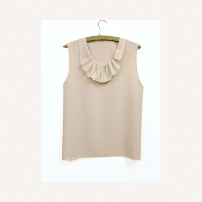 Beige Silk Top