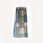 Turquoise Patchwork Maxi Skirt