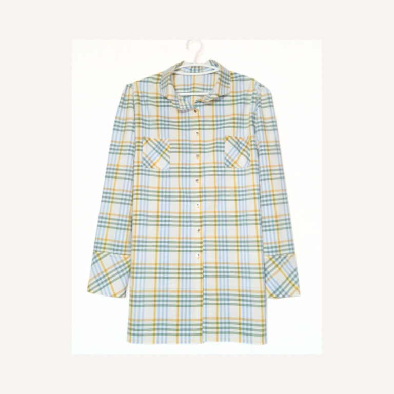 Yellow Check Cotton Blouse