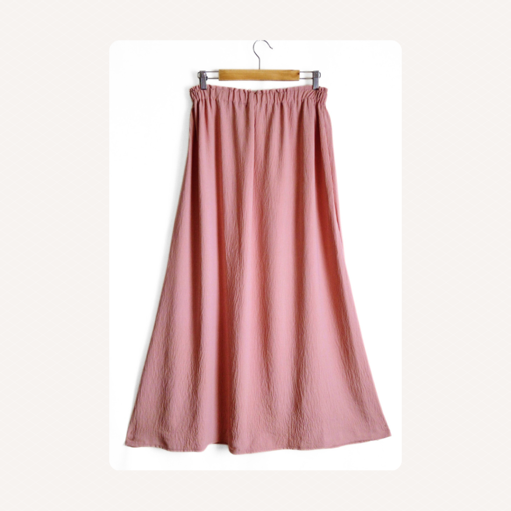 Pink Linen Modest Skirt