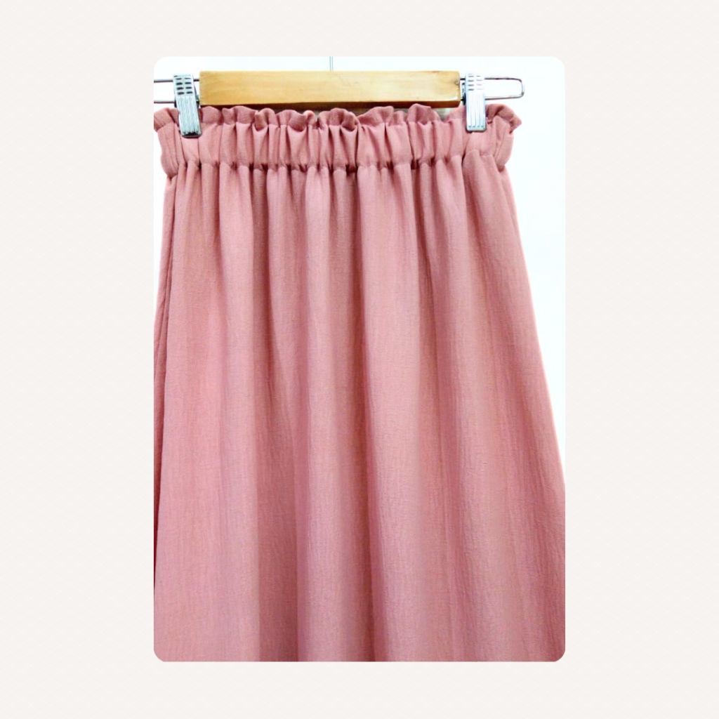 Pink Linen Modest Skirt