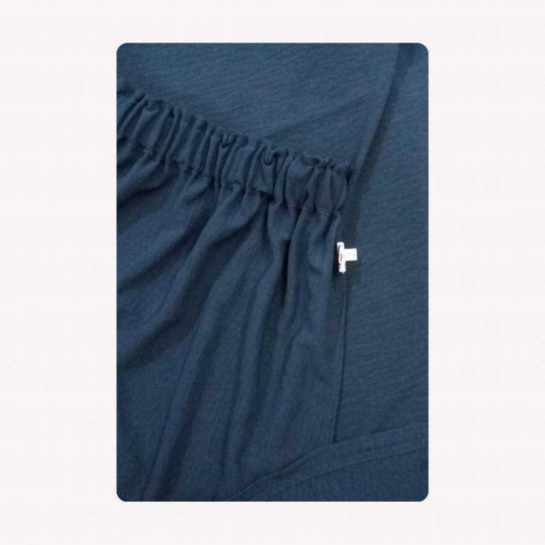 Dark Blue Linen Modest Skirt