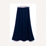 Dark Blue Linen Modest Skirt