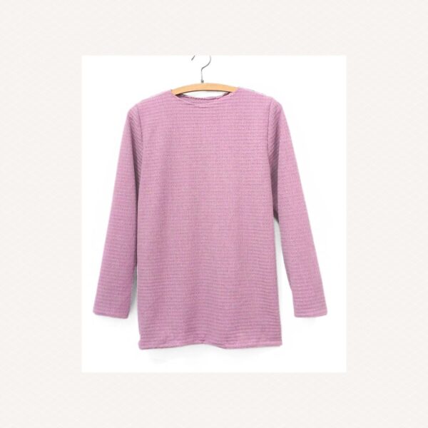 Long Sleeves Pink Knitted Top