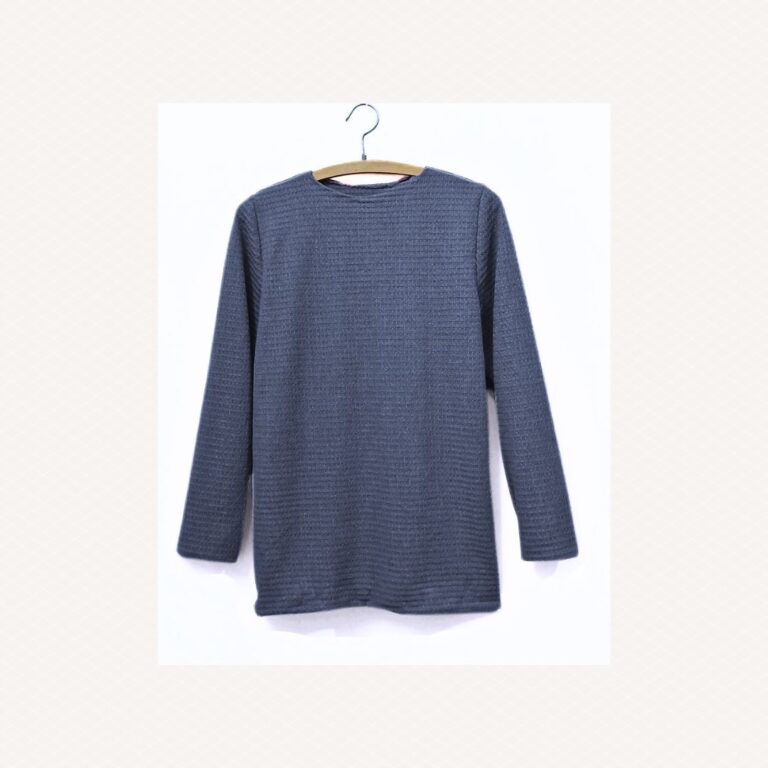 Long Sleeves Gray Knitted Top