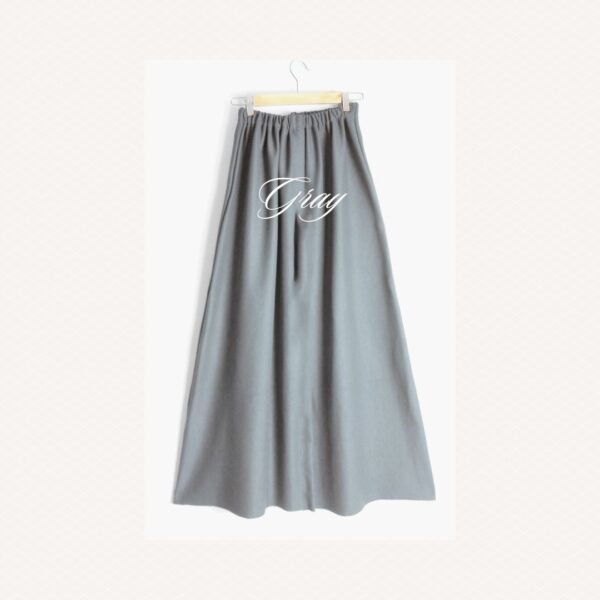 Maxi Gray Velvet Skirt