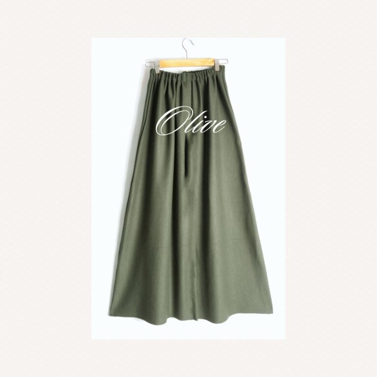 Maxi Olive Velvet Skirt