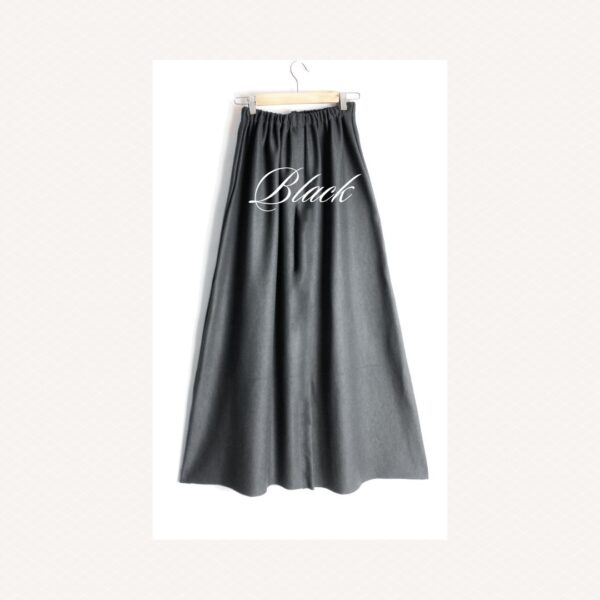 Maxi Black Velvet Skirt