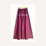 Maxi Burgundy Velvet Skirt