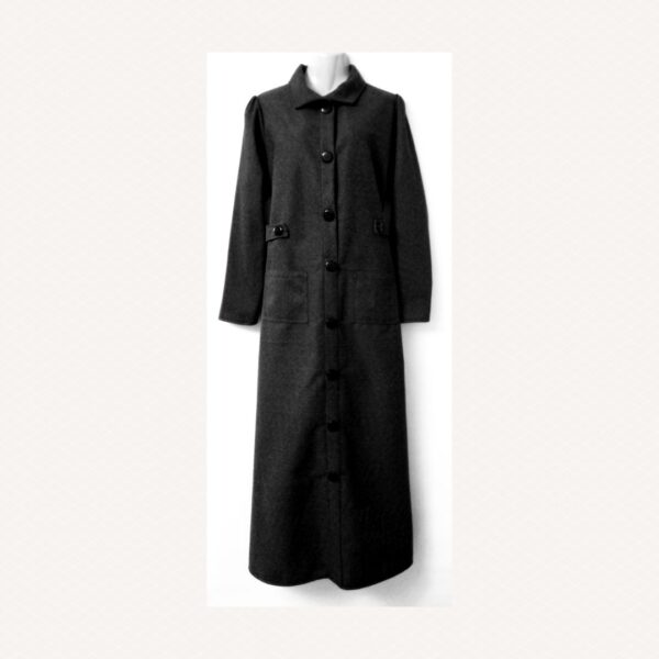 Black Modest Wool Dress