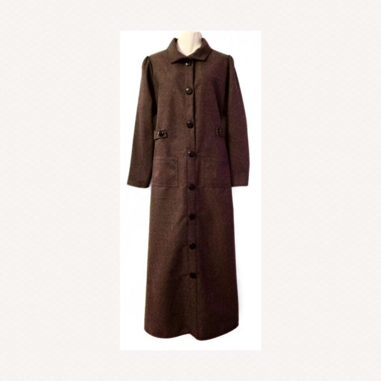 Brown Modest Wool Dress