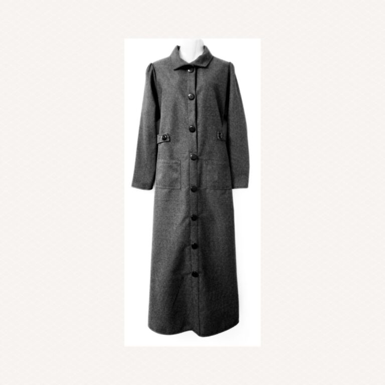 Gray Modest Wool Dress